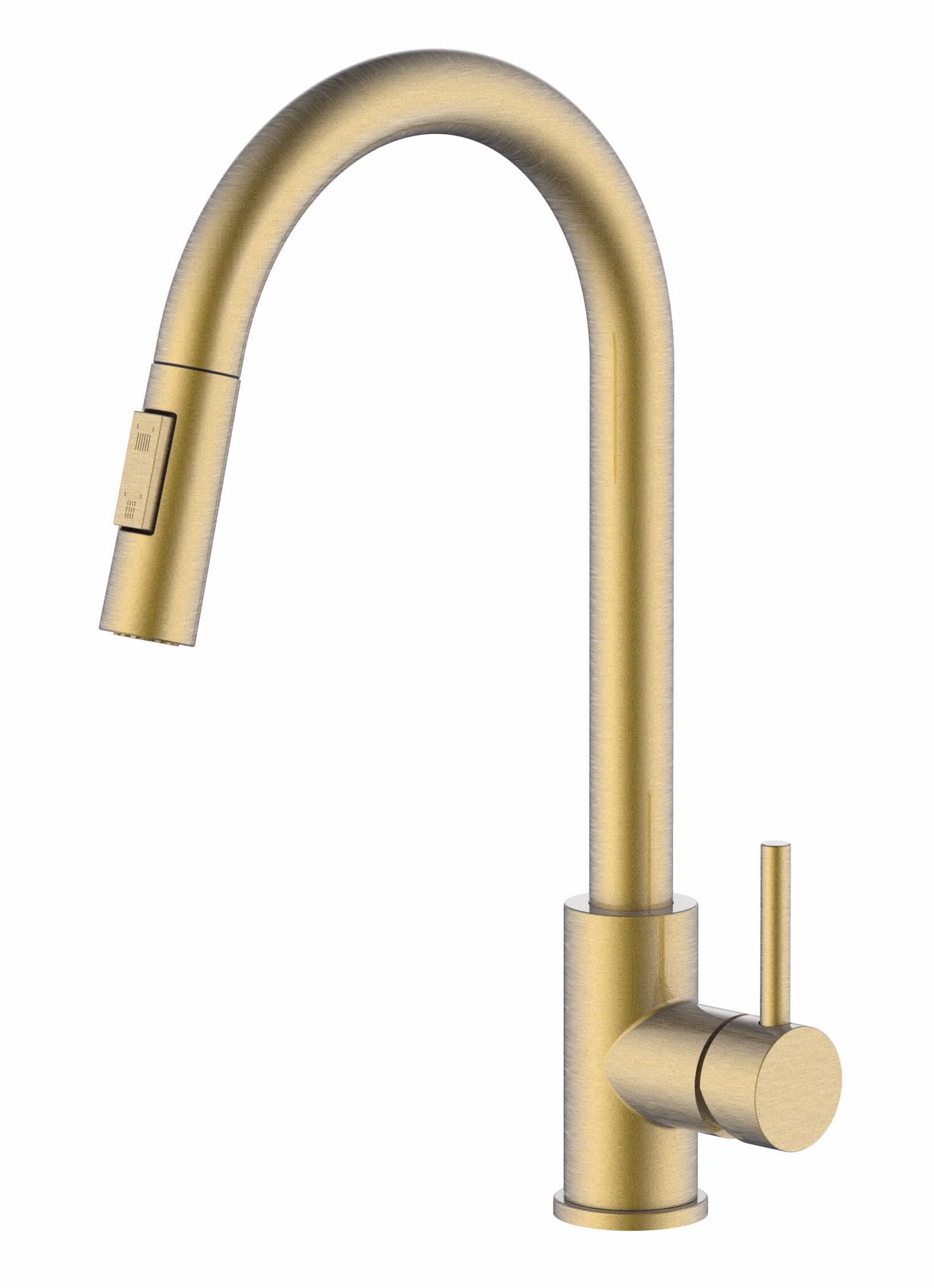 ברז נשלף למטבח מנירוסטה - זהב מט