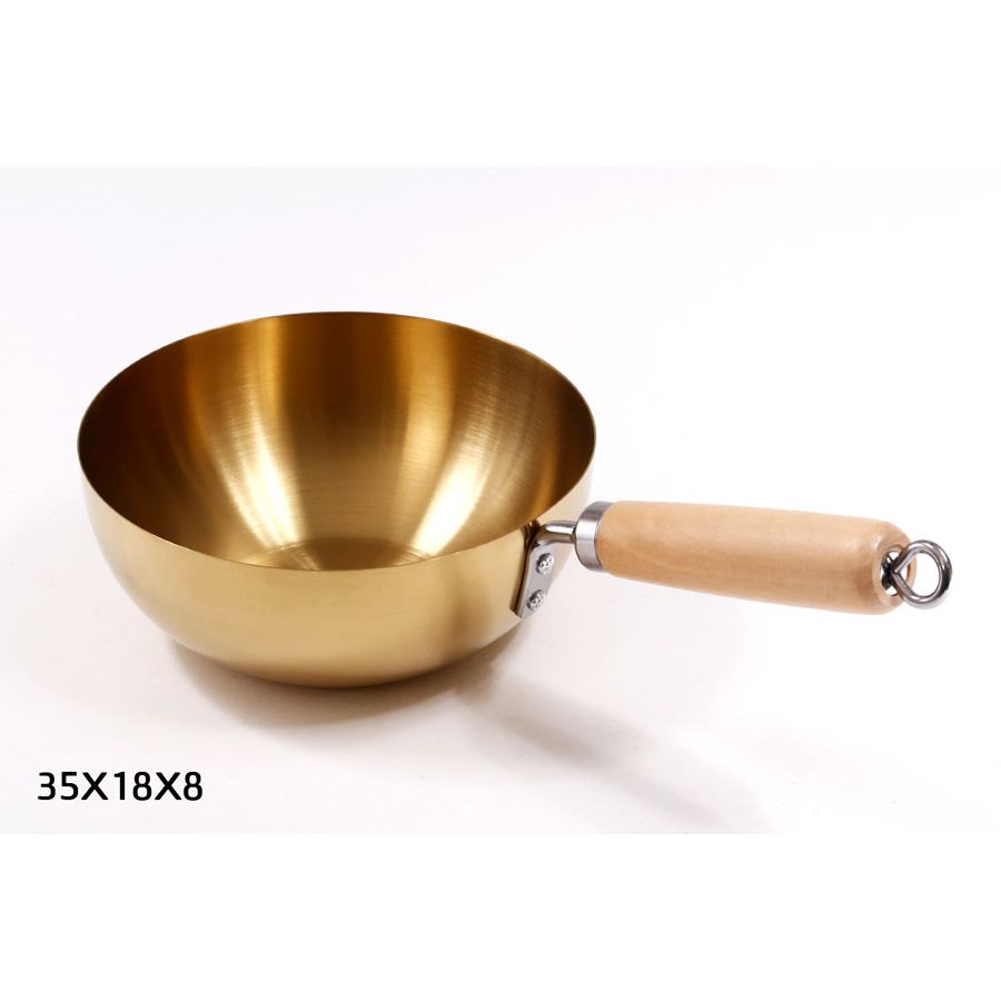 קלחת הגשה נירוסטה קוטר 18 ס״מ זהב DreamChef