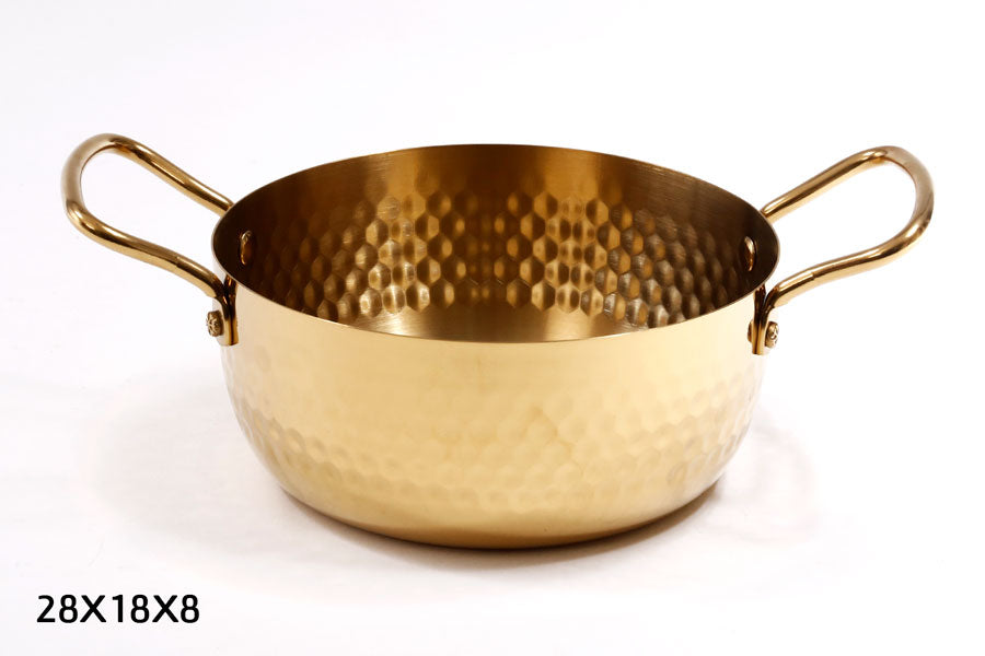 סיר הגשה נירוסטה זהב 28X18X8 DREAM CHEF