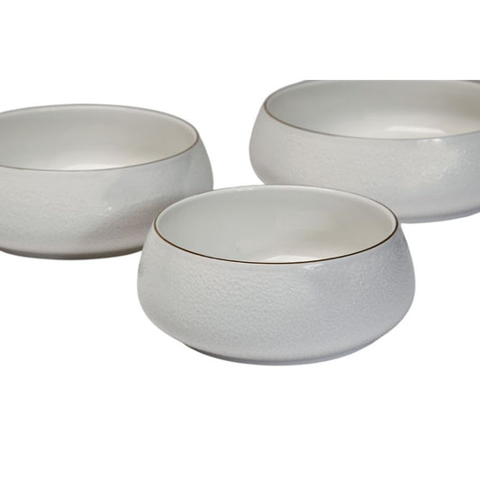 צלחת עמוקה 21X21 ס״מ SPECIAL WHITE/GOLD