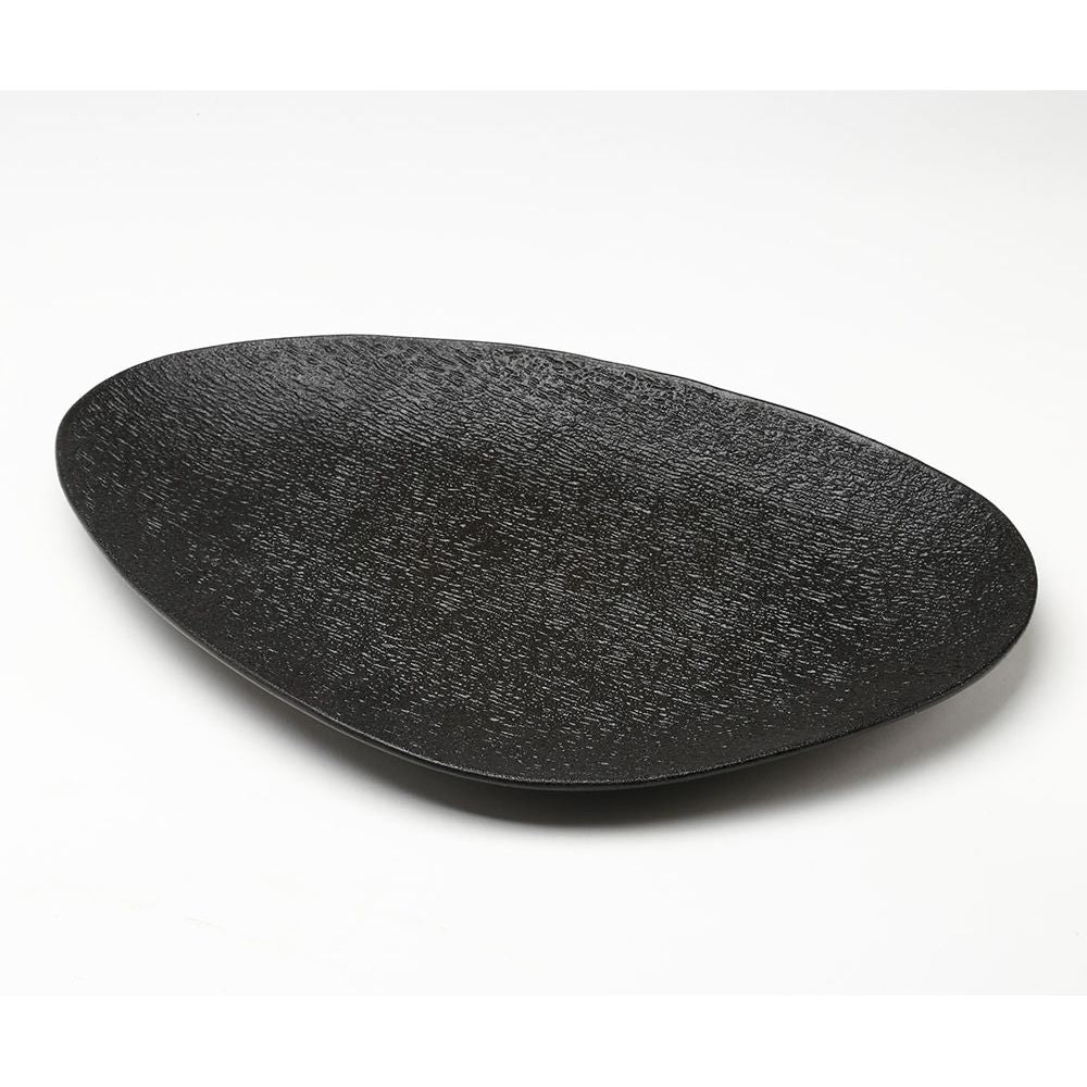צלחת הגשה אובלית SimpelBlack פורצלן 33X22 ס״מ NewBornChina