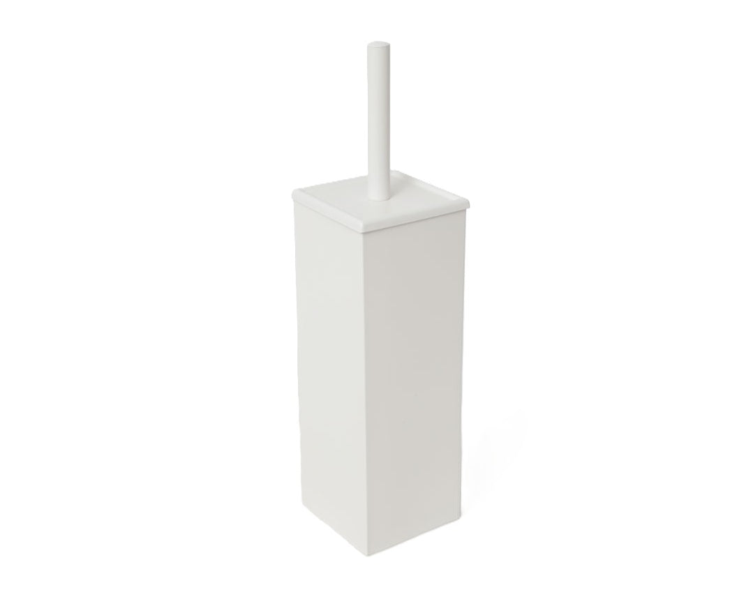 מברשת אסלה מרובעת לבן מט בקווים נקיים B-DECOR