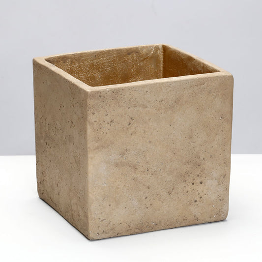 בית עציץ קוביה 17X17X17 TROPHY TRAVINTIN