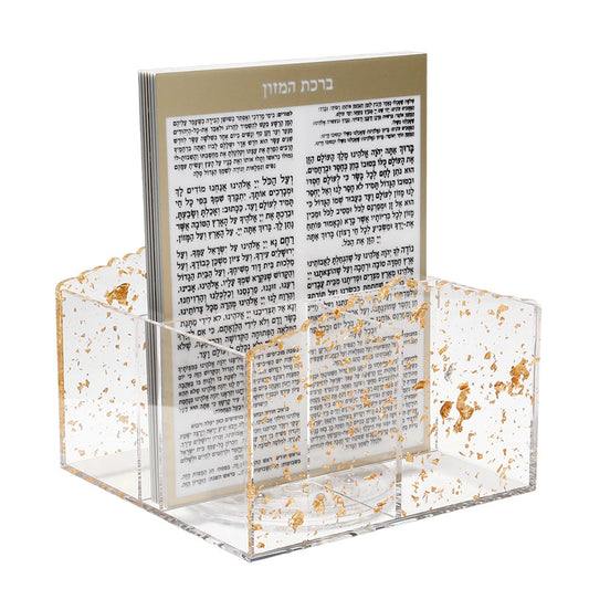 סכומון שולחן אקריליק חתיכות זהב + 6 ברכונים