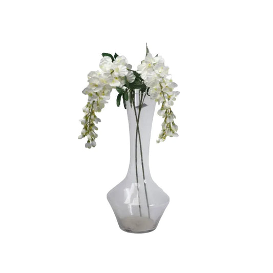 גבעול פרח משי ויסטריה לבן 100 ס״מ B-DECOR