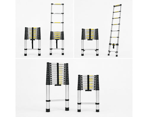 סולם נירוסטה יחיד 4.4 מטרים – מותג TELESCOPIC