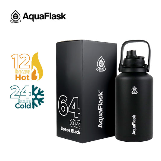 בקבוק שתייה תרמי גדול Space Black שחור עמוק חלל GROWLER נפח 1.89 ליטר