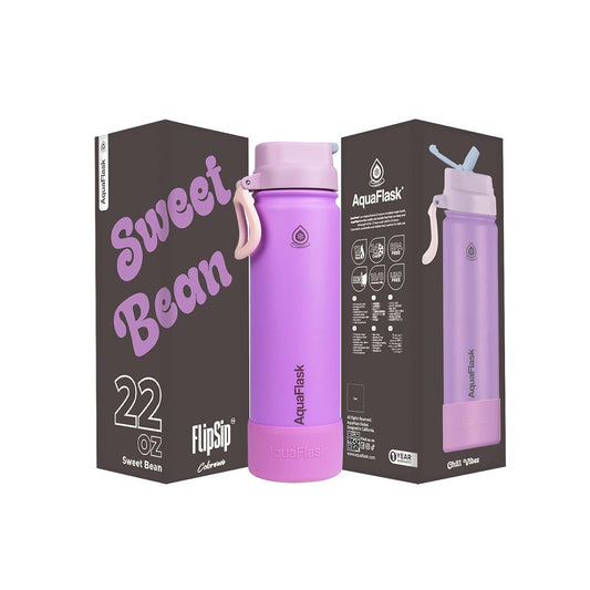 בקבוק שתייה תרמי Sweet Bean שעועית מתוקה סגול לילך FLIP SIP Colorwave נפח 650 מייל