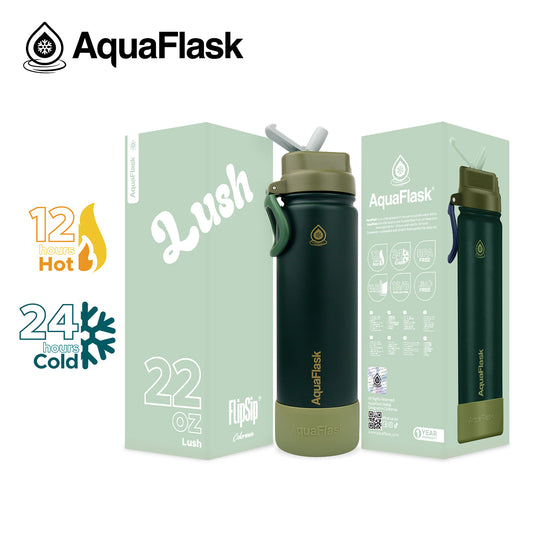 בקבוק שתייה תרמי Lush לאש ירוק כהה טבעי FLIP SIP Colorwave s2 נפח 650 מייל