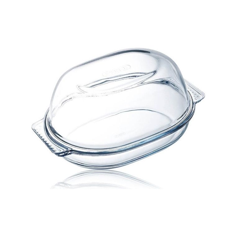 סיר עוף זכוכית+מכסה 2.1 ליטר+3 ליטר PYREX GLASS