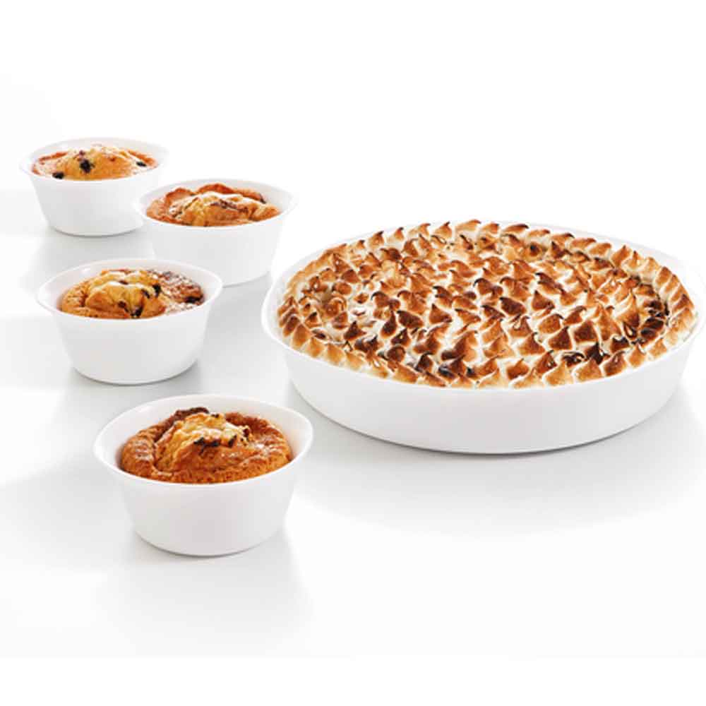 סט 5 פלטה זכוכית + 4 רמקין SMART CUISINE באריזת מתנה