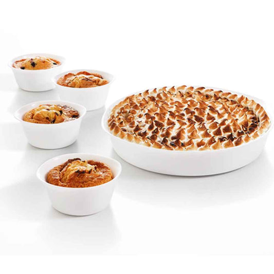 סט 5 פלטה זכוכית + 4 רמקין SMART CUISINE באריזת מתנה