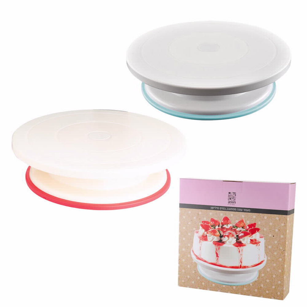 מעמד לעוגה מסתובב בסיס סיליקון