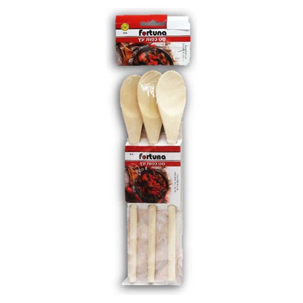 סט 3 כפות עץ