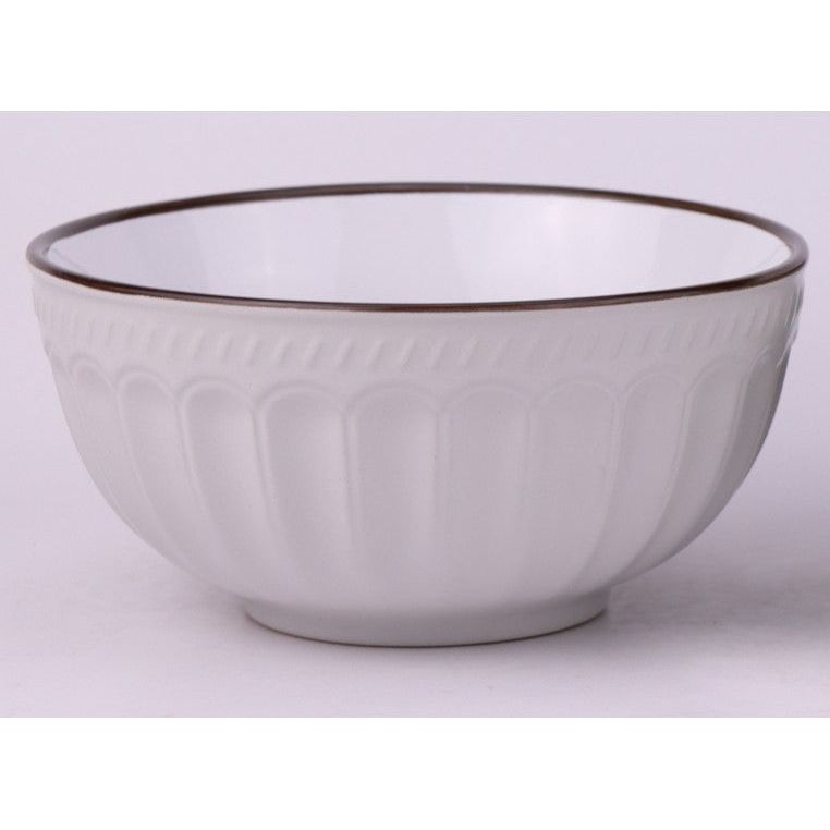 קערית מרק לבן פסים