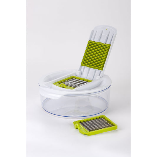 קוצץ ירקות 2 סכינים קערית עגולה