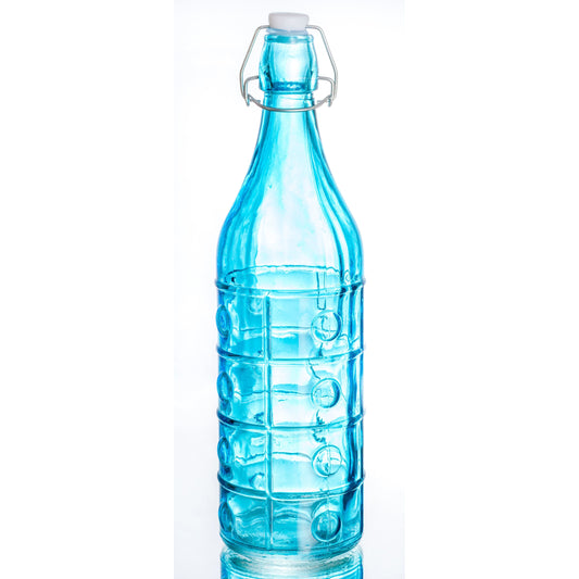 בקבוק מים  1ל כחול עגול עם פקק