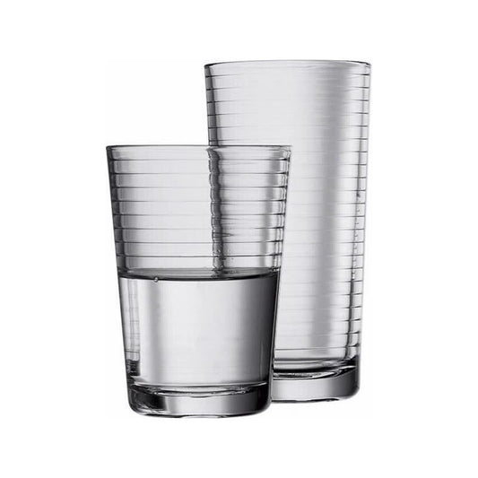 סט 6 כוסות שופ זכוכית פסים 200 מ"ל  DORO