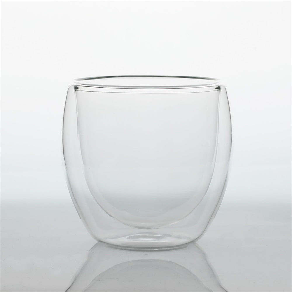 מאג זכוכית 300 מ"ל דופן כפולה בלי ידית