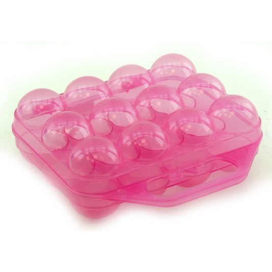 קופסת אחסון ל-12 ביצים פלסטיק צבעוני