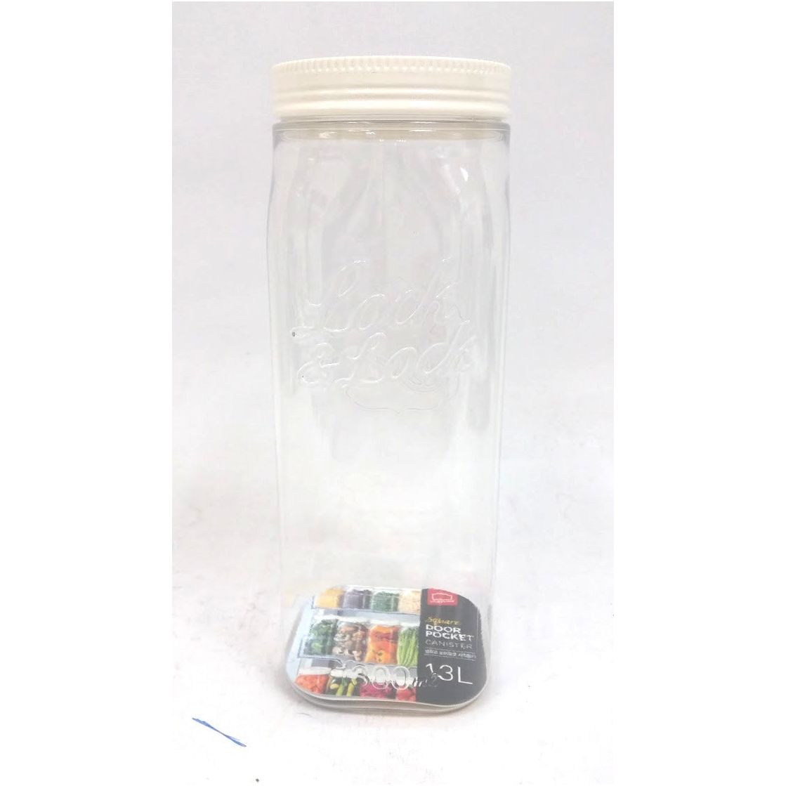 צנצנת פלסטיק מרובעת 1.3 ליטר L&L