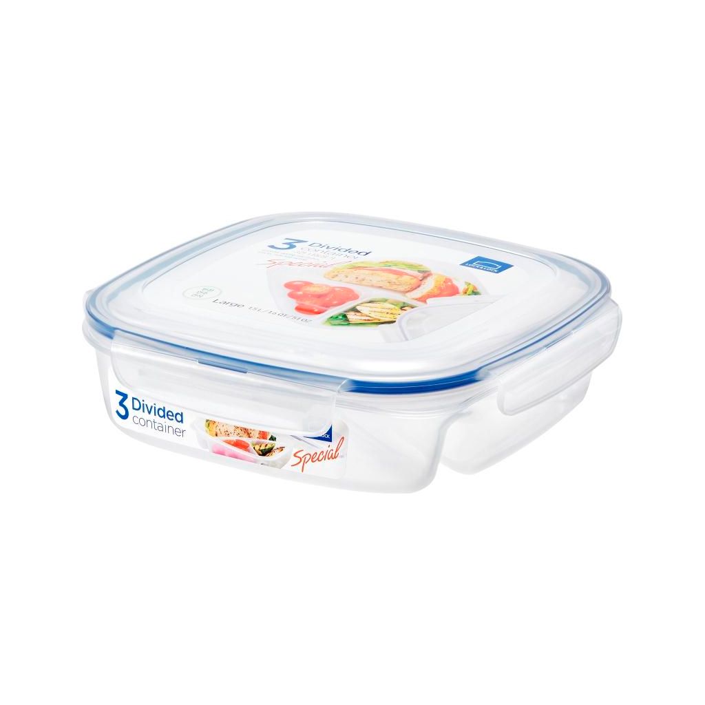 קופסת פלסטיק מרובעת 1.5 ליטר מחולקת L&L