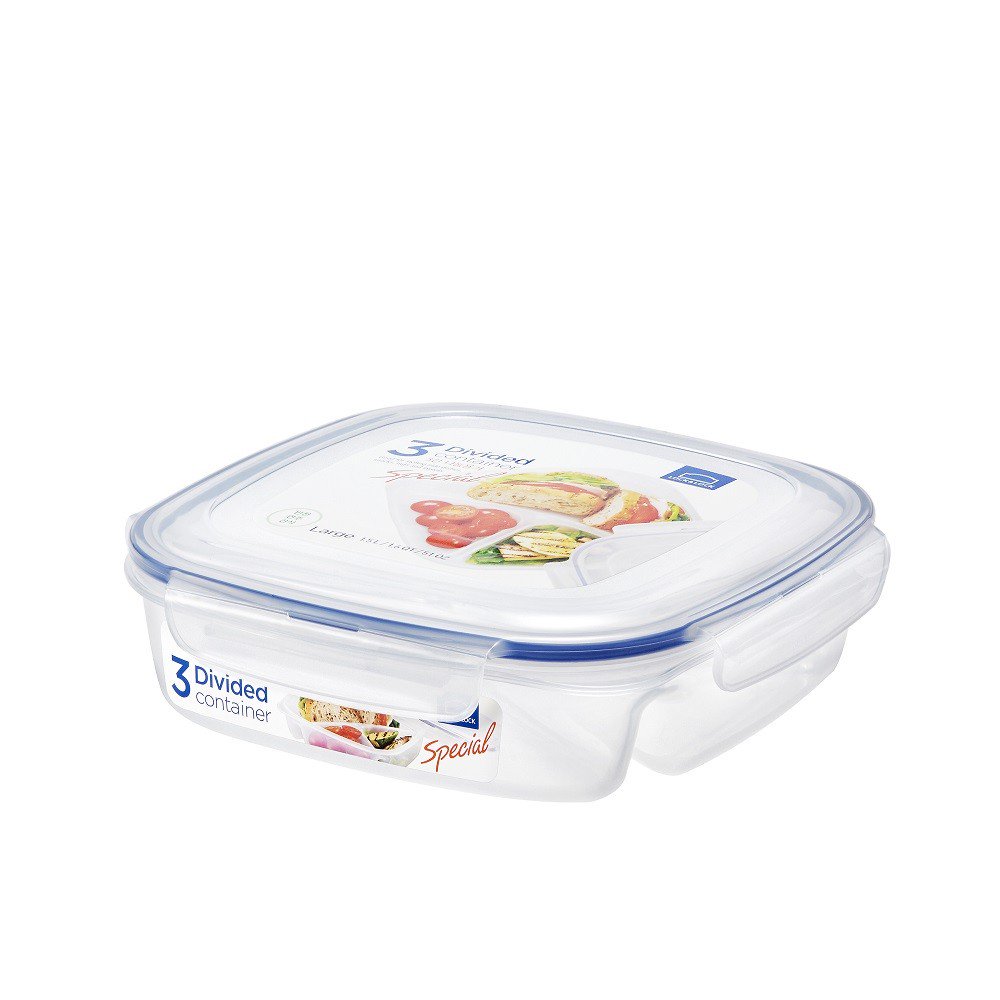 קופסת פלסטיק מרובעת 750 מל מחולקת L&L