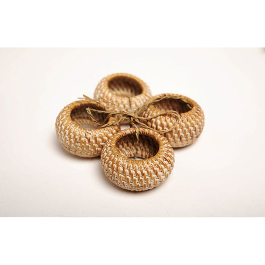 מארז 4 יחידות חבק מפית וינס  לבן