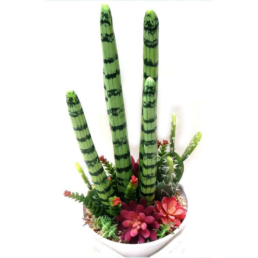 עציץ מלאכותי דמוי סקולנט 48 ס"מ