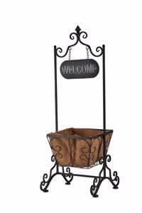 מעמד דקורטיבי עם סלסלה WELCOME