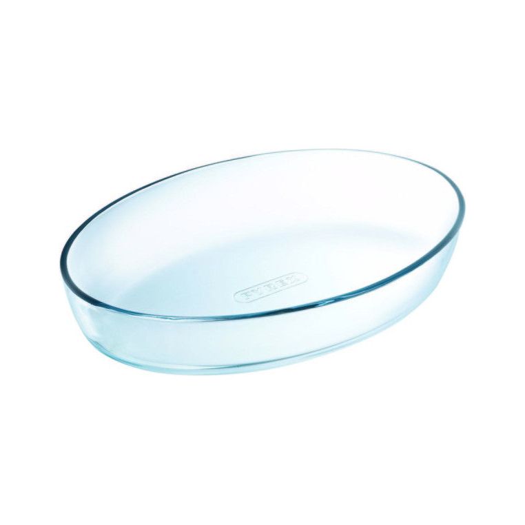תבנית זכוכית אובלית 35*24 ס"מ PYREX GLASS