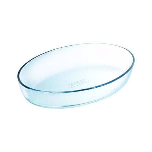 תבנית זכוכית אובלית 35*24 ס"מ   PYREX GLASS