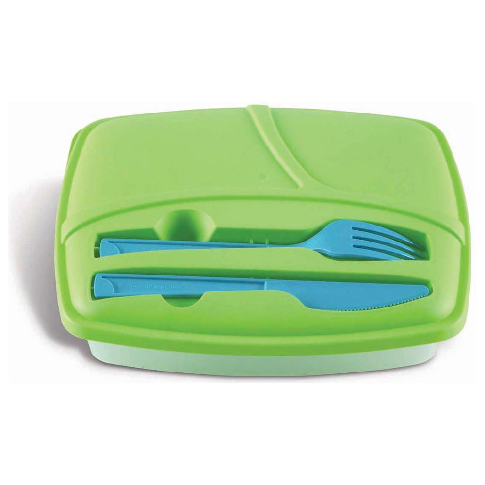 צלחת מחולקת+סכו"ם