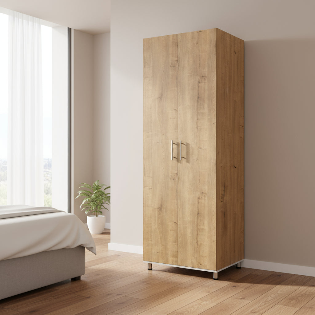 ארון בגדים עמי 2 דלתות אלון מבוקע