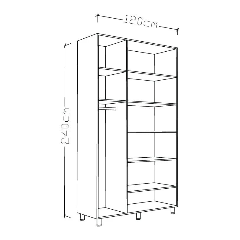 ארון בגדים עמי 3 דלתות תליה צרה סהרה