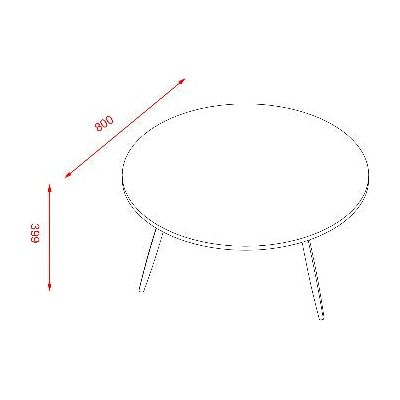 שולחן קפה עגול 80 ס"מ, דגם Vienna