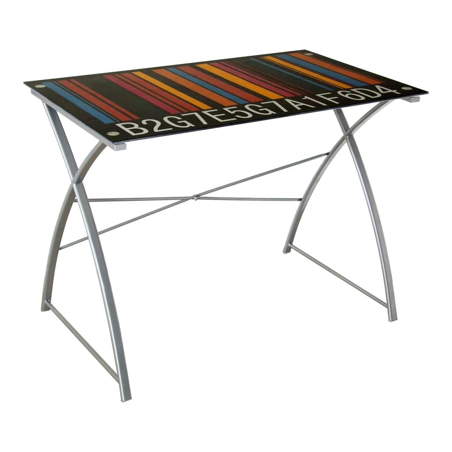 שולחן כתיבה זכוכית, 60X100, עיצוב ברקוד