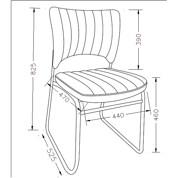 כסא פינת אוכל דגם ענבר שחור