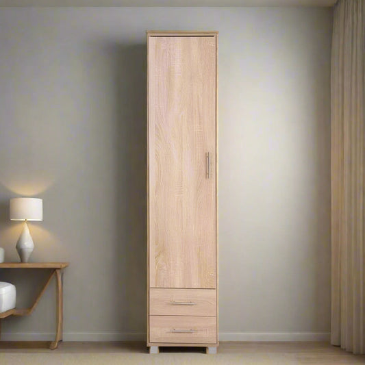 ארון שירות דלת אחת+2 מגירות צבע עץ