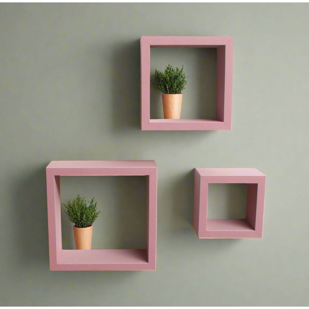 סט 3 כוורות אחסון ורוד