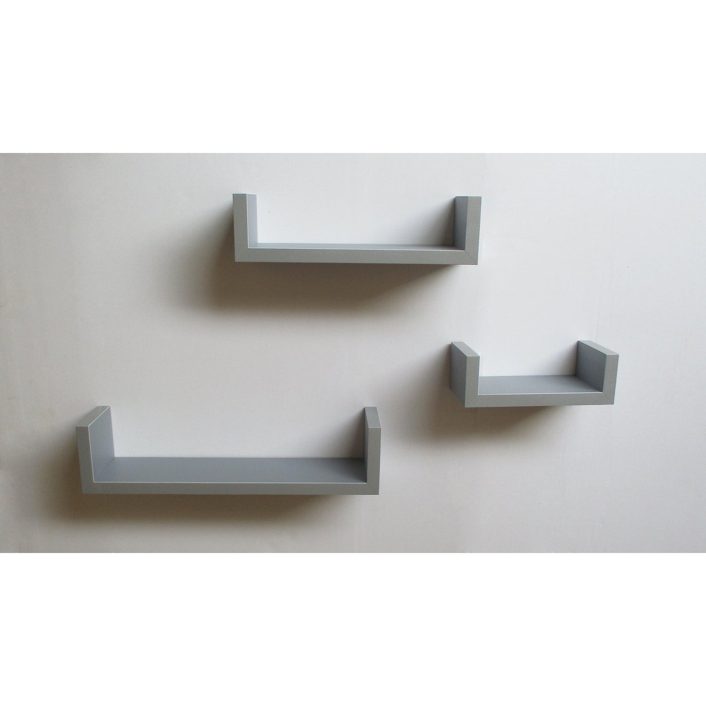 סט מדפי אחסון לתליה אפור