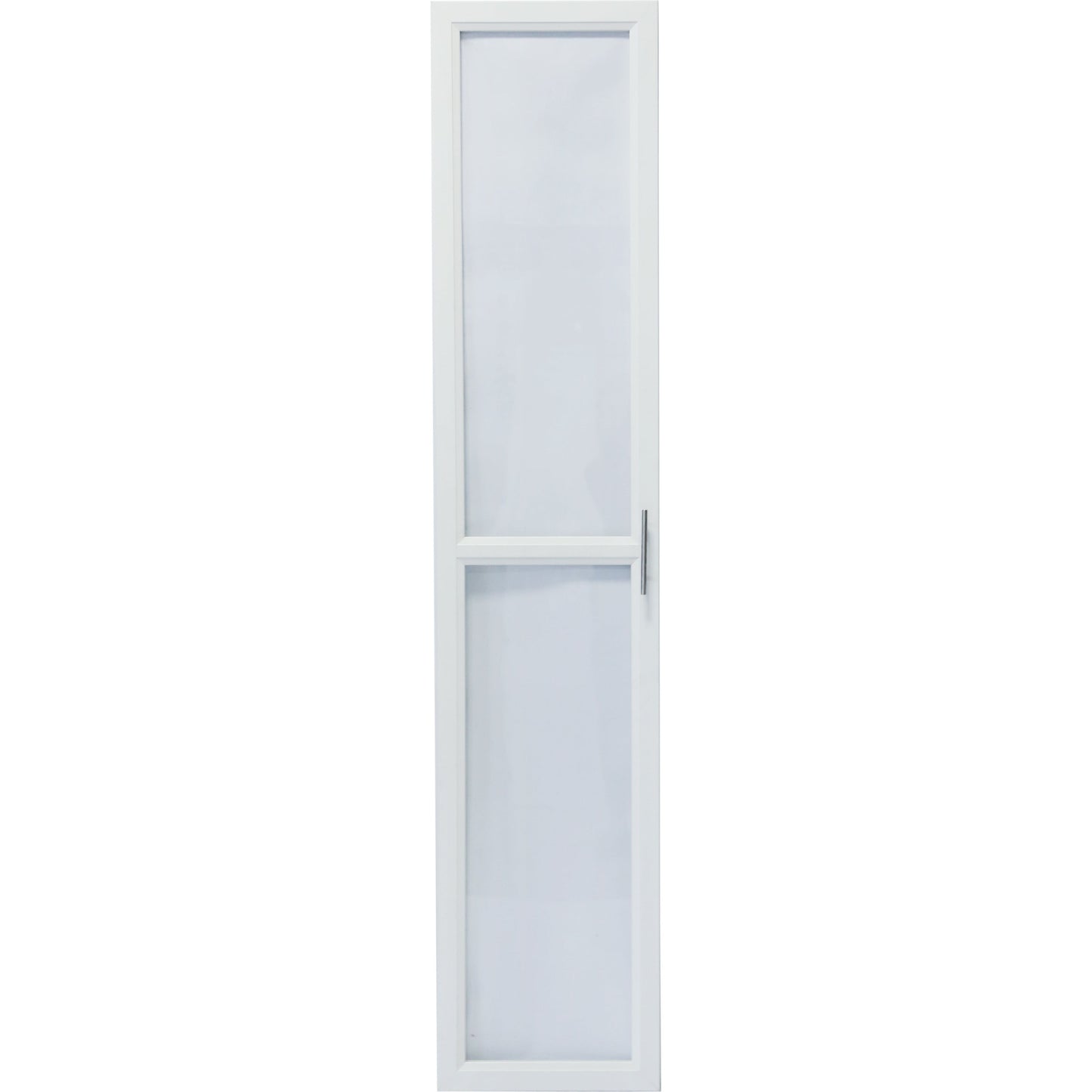 דלת גבוהה זכוכית לכוננית ספרים 40 ס"מ לבן