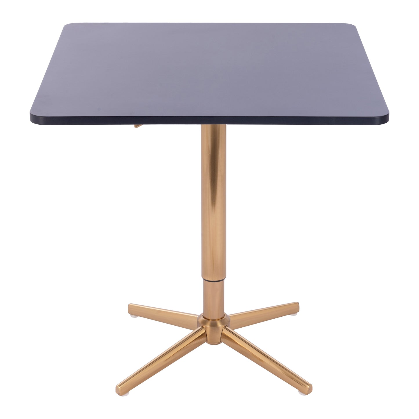 שולחן בר מרובע שחור 70*70 רגל כוכב זהב