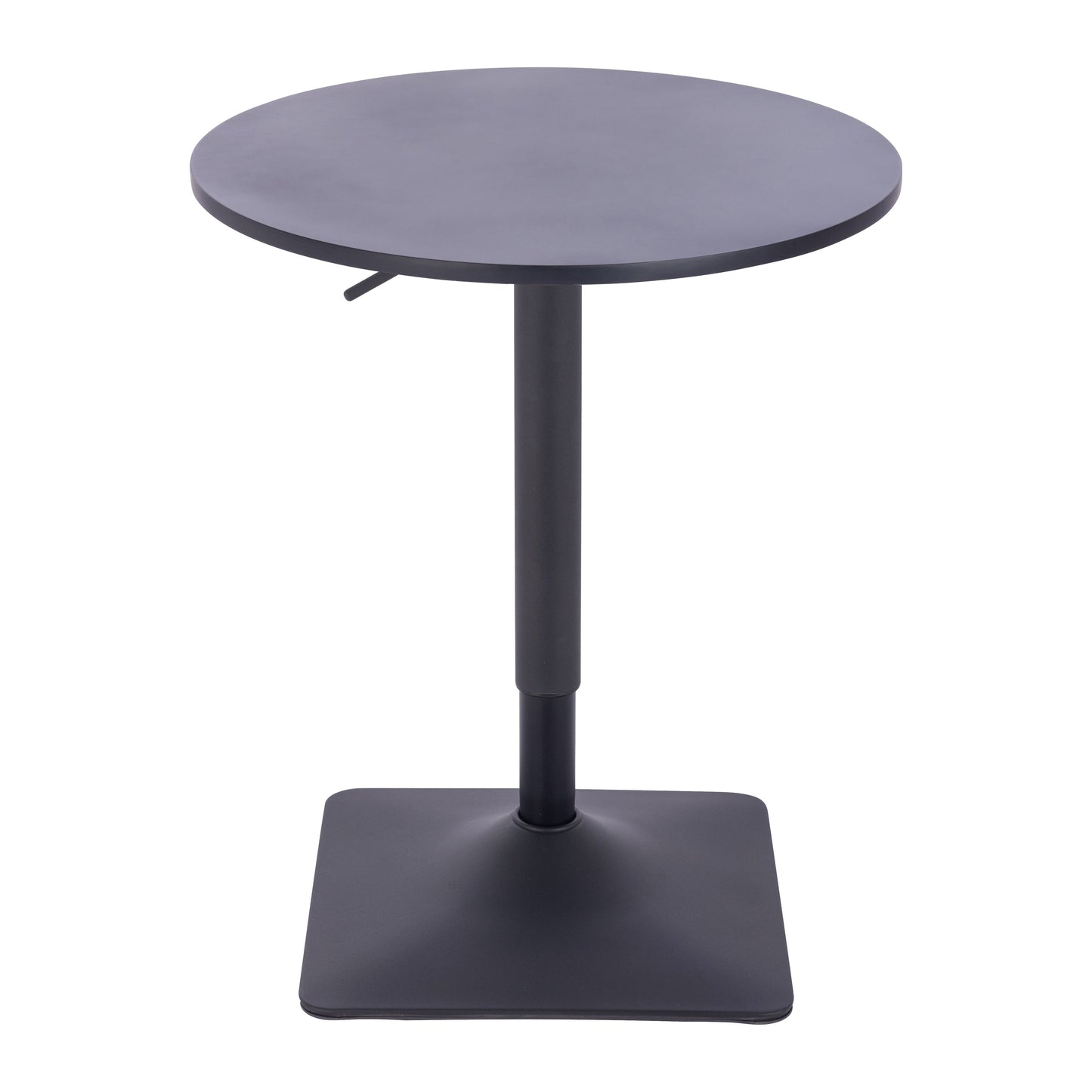 שולחן בר עגול שחור 60 ס"מ רגל מרובעת שחור