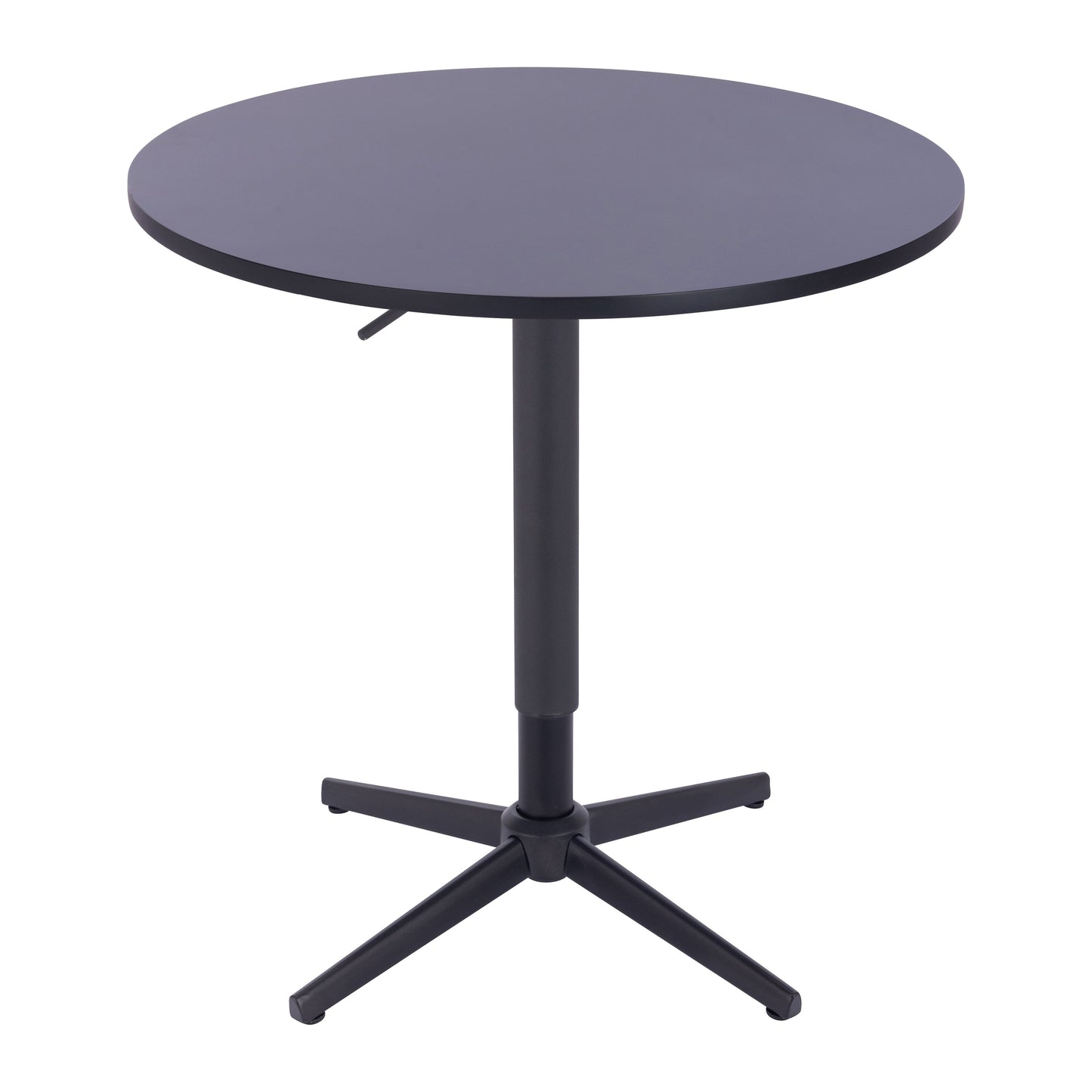 שולחן בר עגול שחור 70 ס"מ רגל כוכב שחור