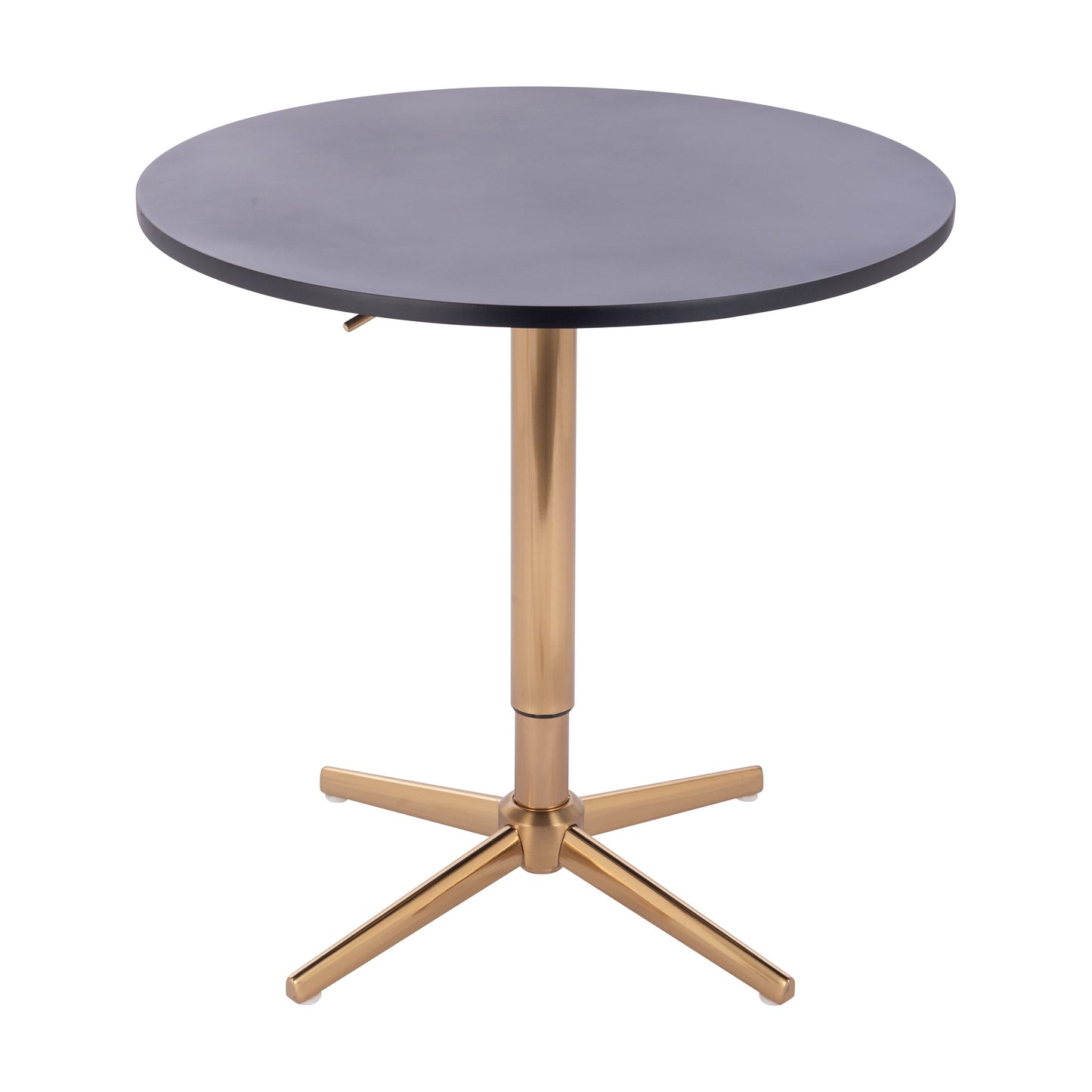 שולחן בר עגול שחור 70 ס"מ רגל כוכב זהב