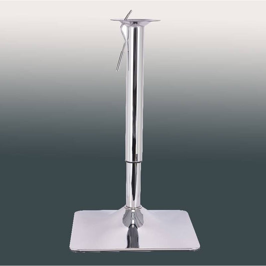 רגל בסיס מרובע 42 ס"מ כרום לשולחן בר