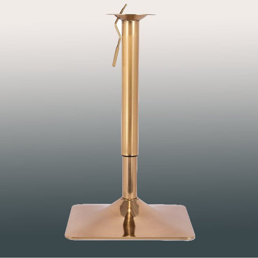 רגל בסיס מרובע 42 ס"מ זהב לשולחן בר