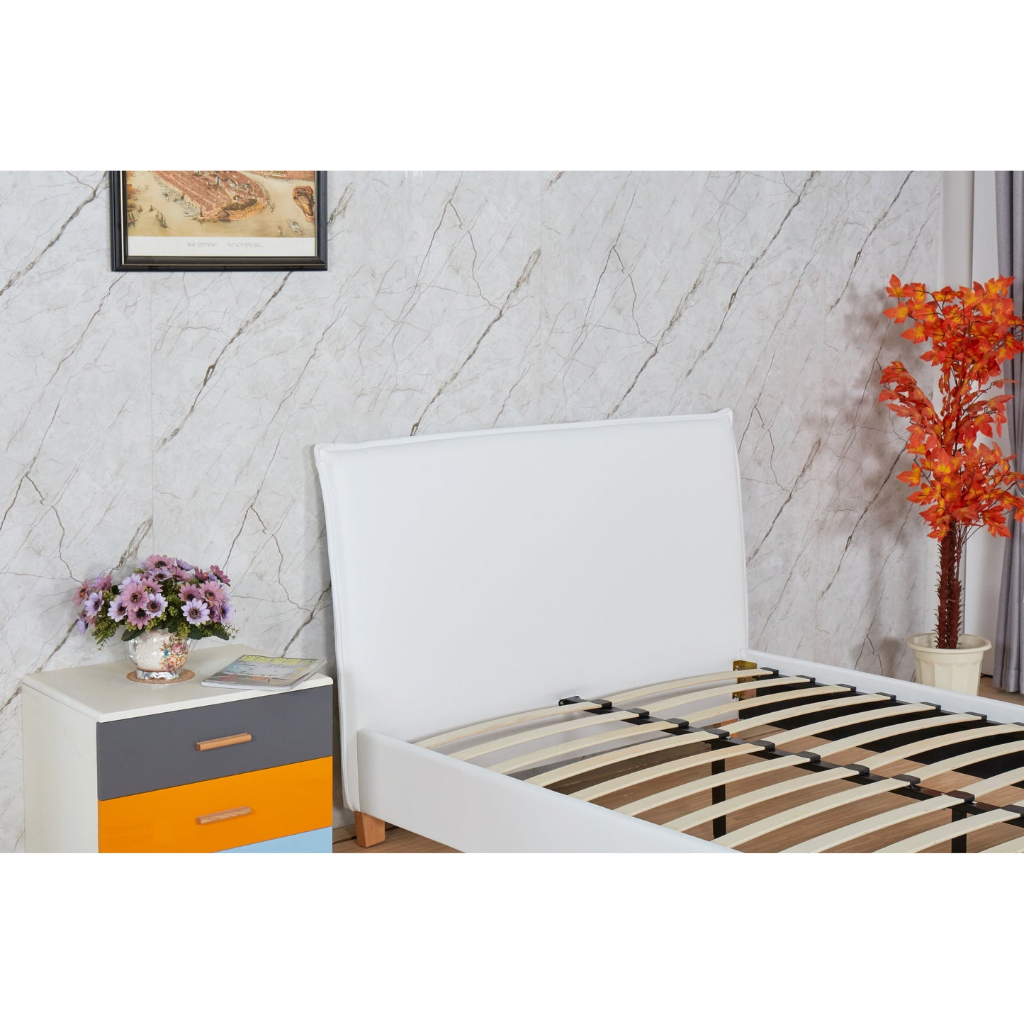 ראש מיטה אלכסה לבן 140 ס"מ