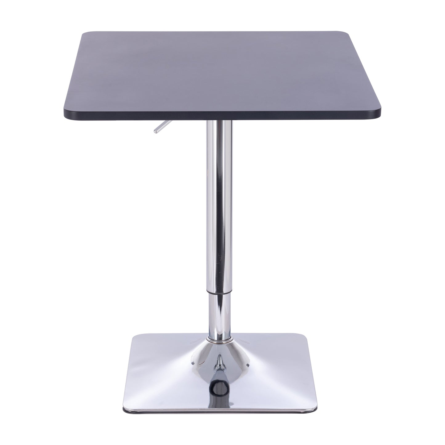 שולחן בר מרובע שחור 60*60 רגל מרובעת כרום